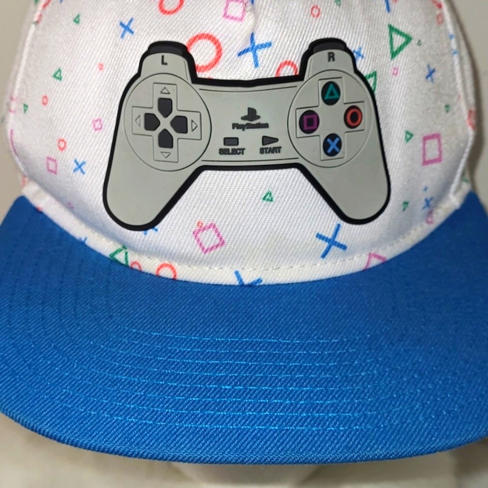 Sony Playstation 3-D Rubber Controller Flat Brim Used 2018 Snapback Hat ...EUC - Picture 8 of 17